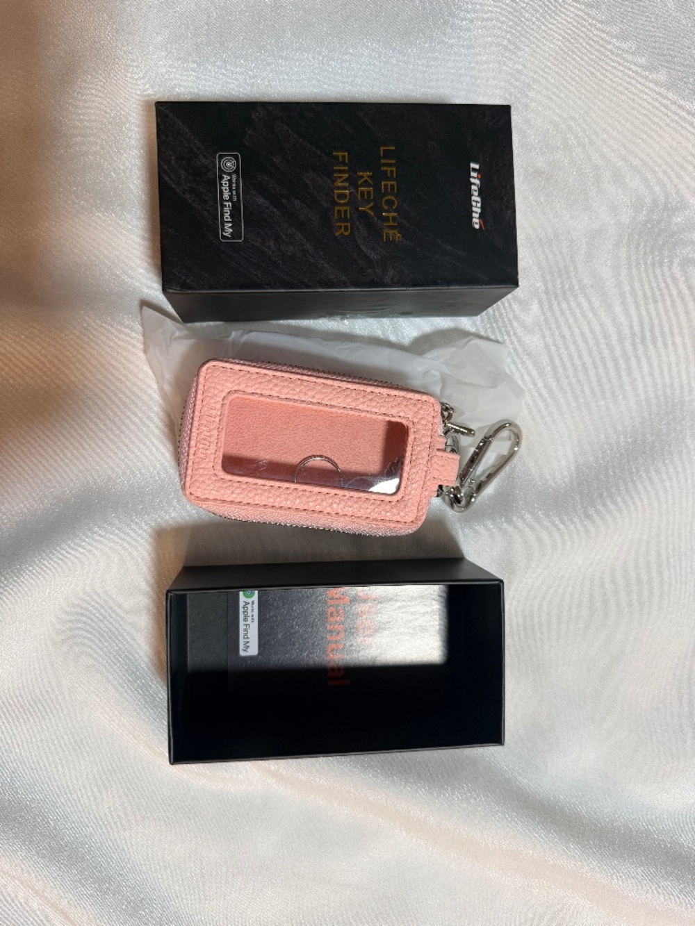 LifeChé Key Finder Apple Find My Tracker Keychain Pink Rose Gold MF128 New